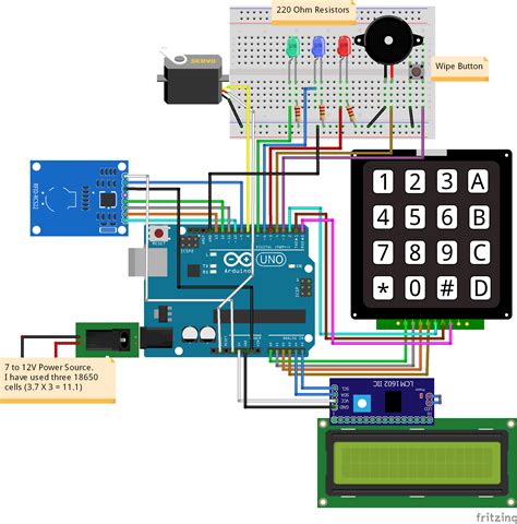 arduino rfid scanner buzzer led lights screen|rfid access control arduino.